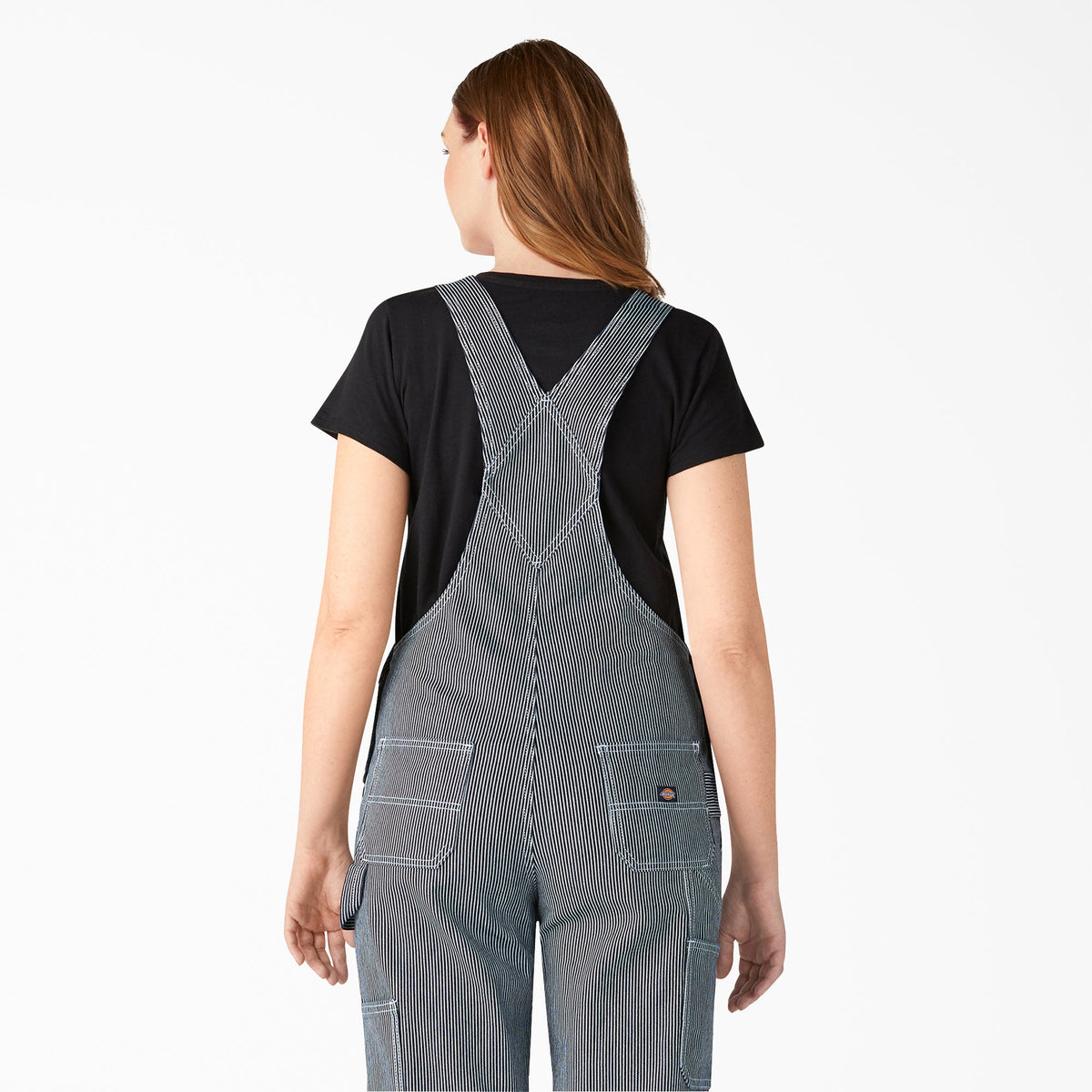 Women's Hickory Stripe Boyfriend Fit Bib Overalls For Women | Dickies