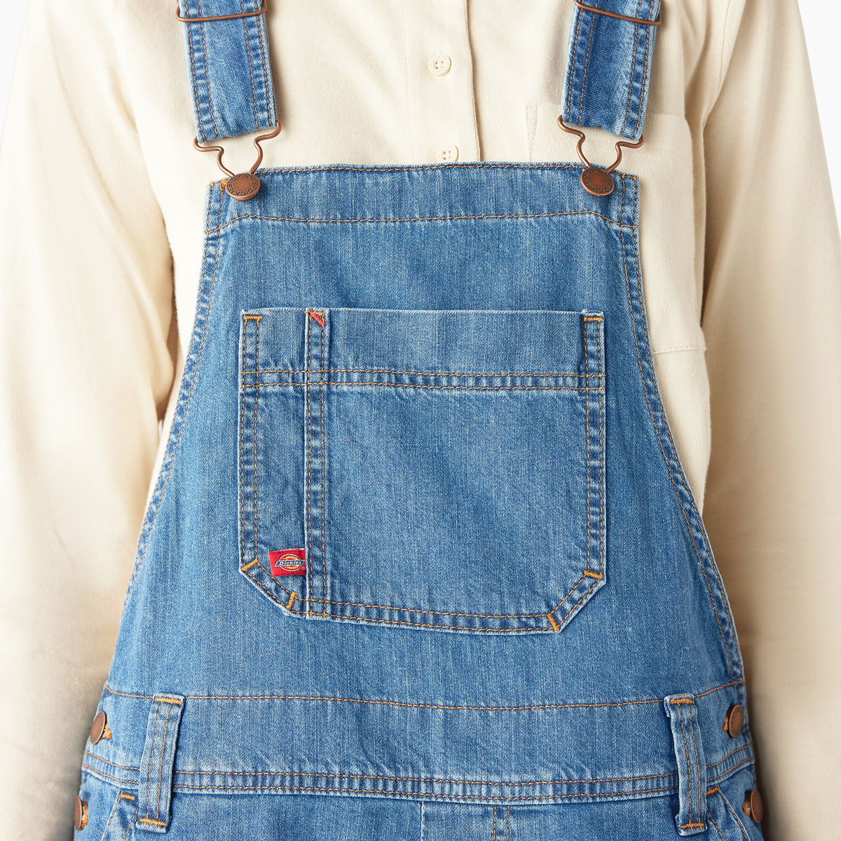 Women's Relaxed Fit Bib Shortalls, 7" For Women | Dickies