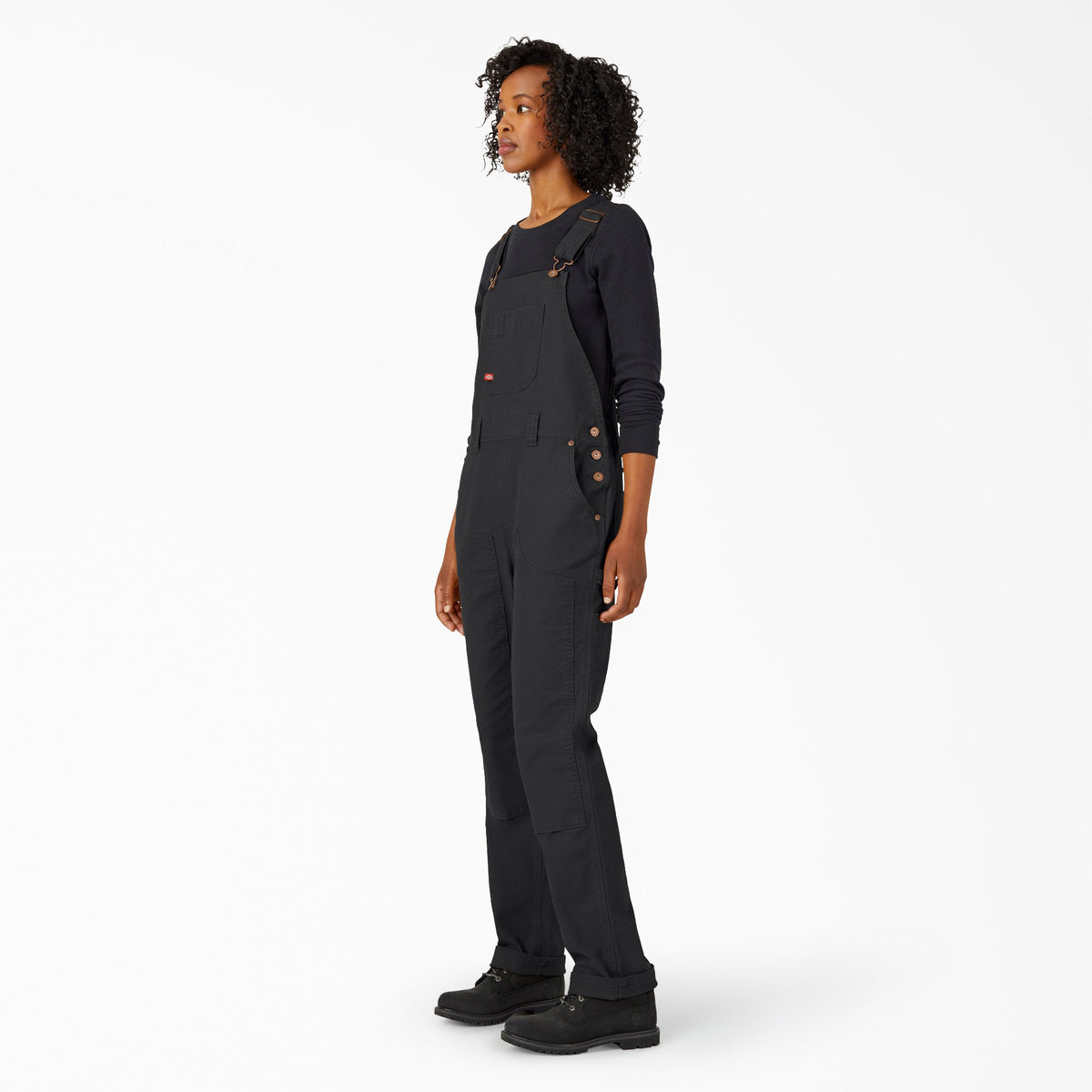 Women's Straight Fit Duck Double Front Bib Overalls For Women | Dickies