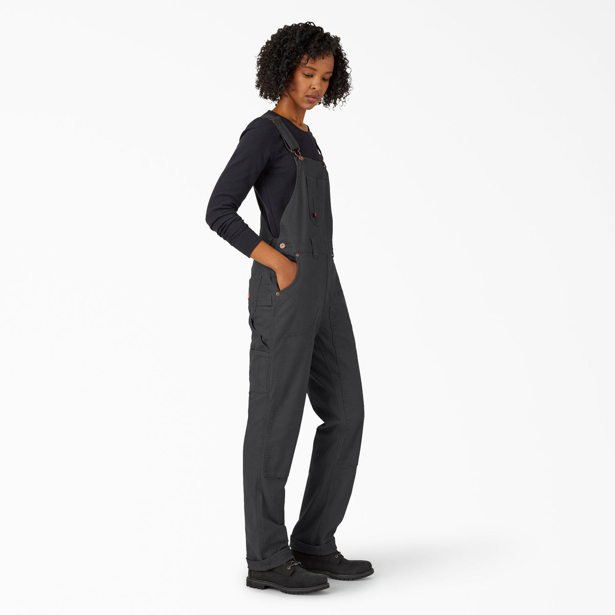 Women's Straight Fit Duck Double Front Bib Overalls For Women | Dickies