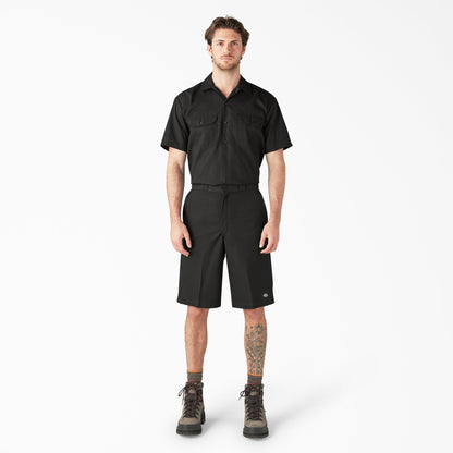 Loose Fit Flat Front Work Shorts, 13" For Men | Dickies