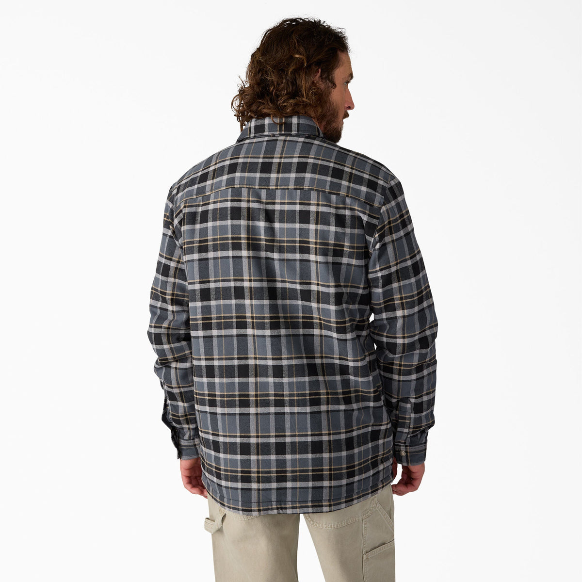 Water Repellent Fleece-Lined Flannel Shirt Jacket For Men|Sale | Dickies
