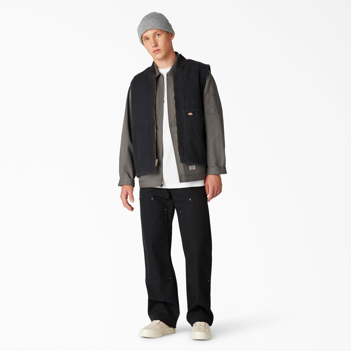 Stonewashed Duck High Pile Fleece Lined Vest For Men | Dickies