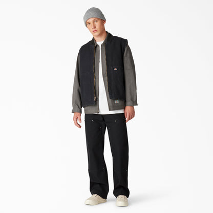 Stonewashed Duck High Pile Fleece Lined Vest For Men | Dickies