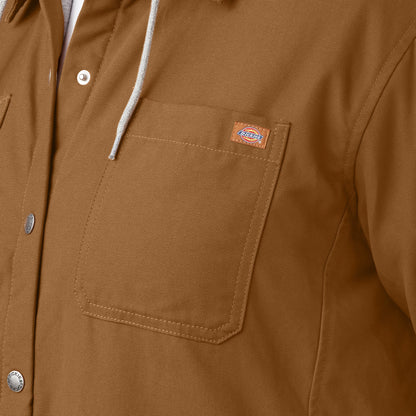Women's Plus Duck Hooded Shirt Jacket For Women | Dickies
