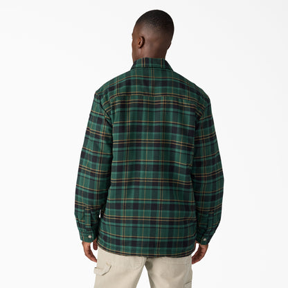 Water Repellent Fleece-Lined Flannel Shirt Jacket For Men|Sale | Dickies
