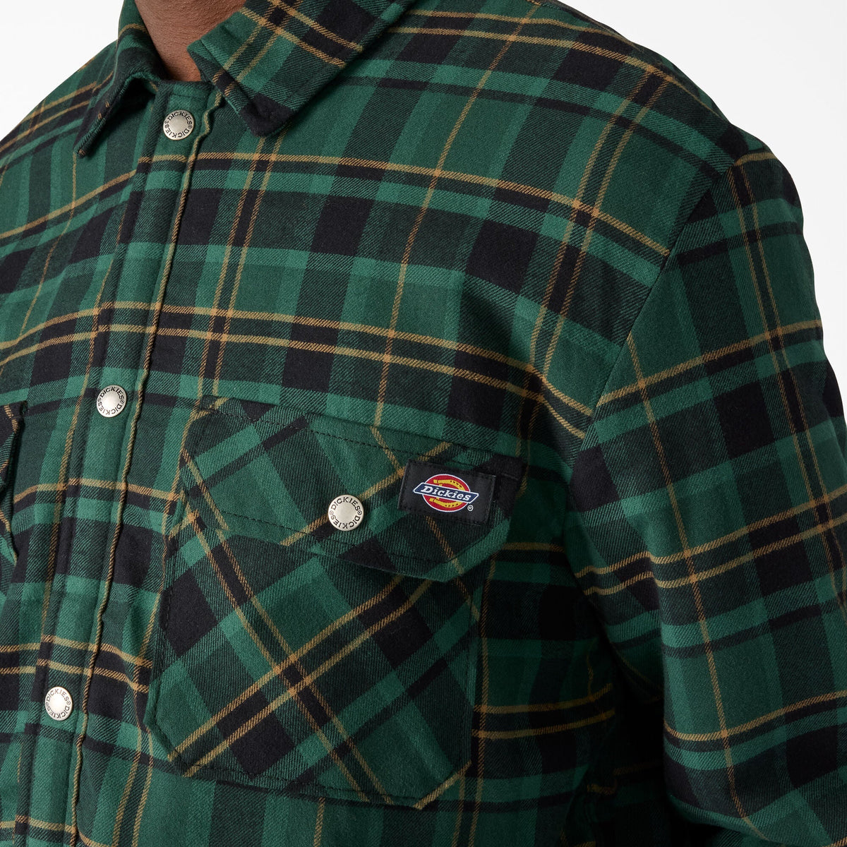 Water Repellent Fleece-Lined Flannel Shirt Jacket For Men|Sale | Dickies